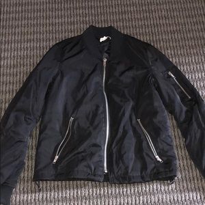 Black bomber jacket